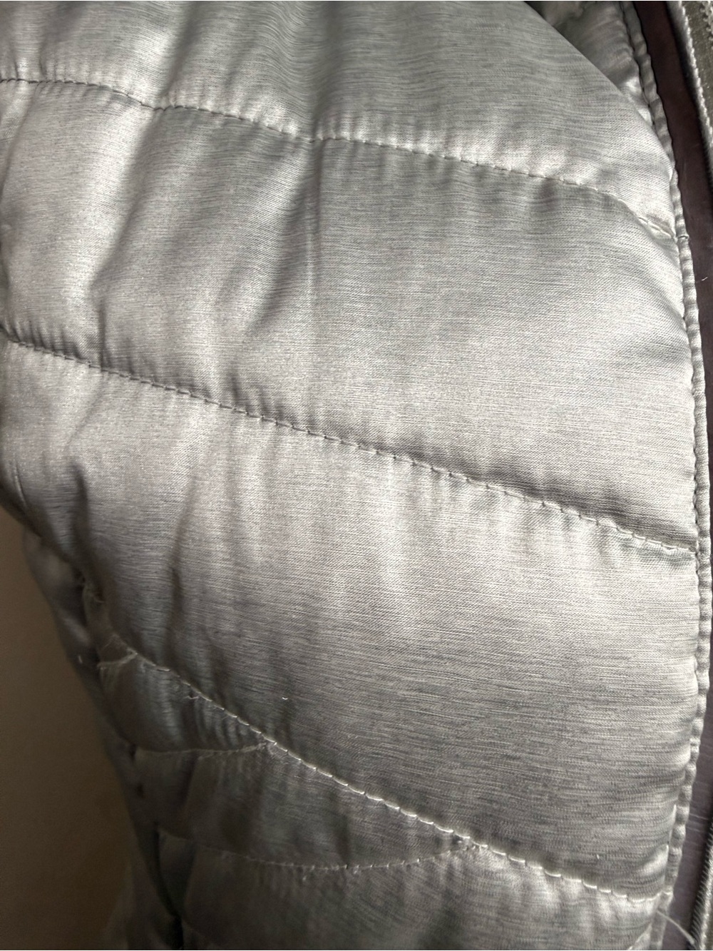White House Black Market Silver Quilted Puffer Vest size XS - Picture 7 of 11